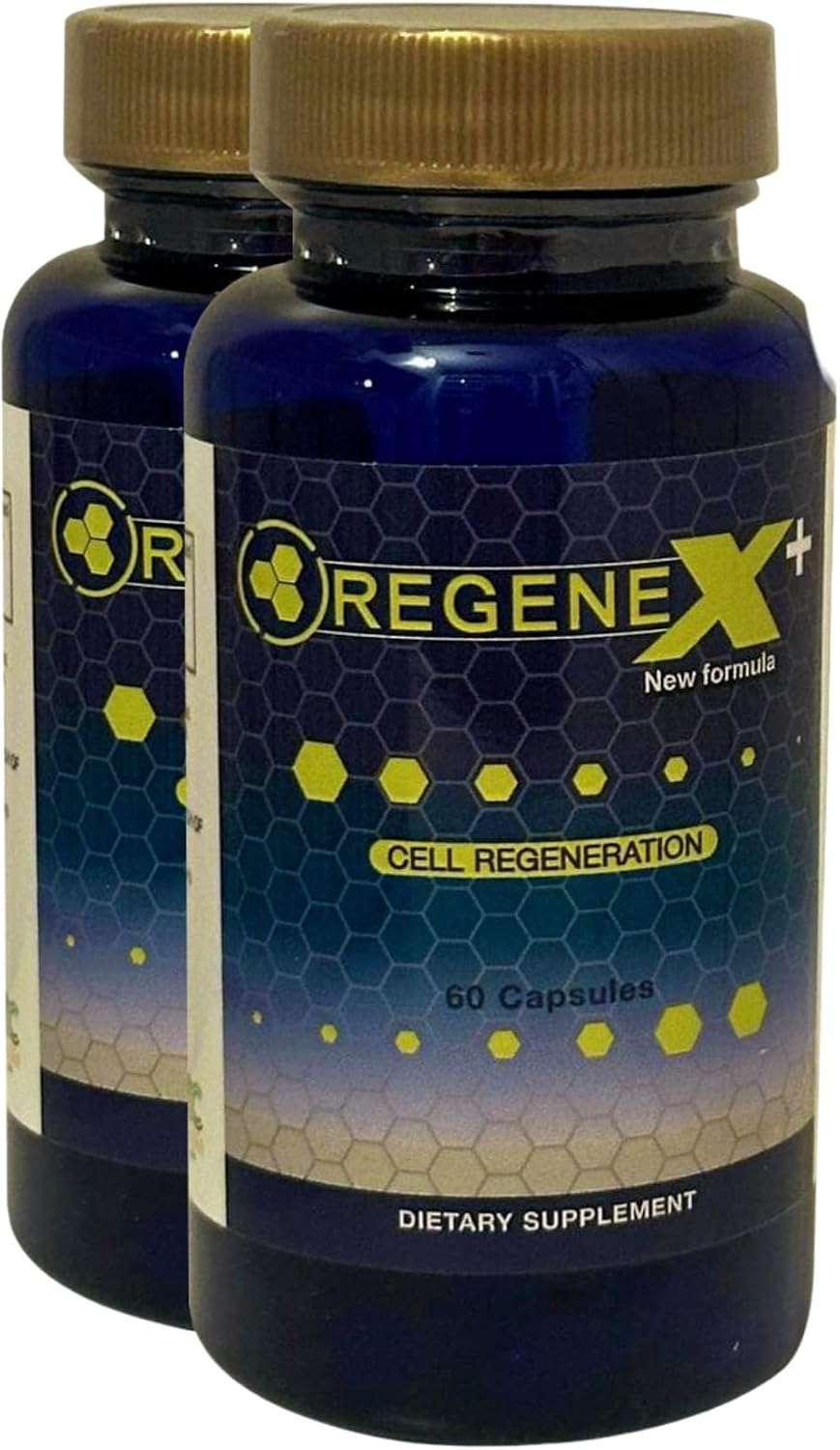 New Regenex+ | Suplemento de Células Madre con AFA Pura para Regeneración y Renovación Celular - 120 Cápsulas (2 Frascos)