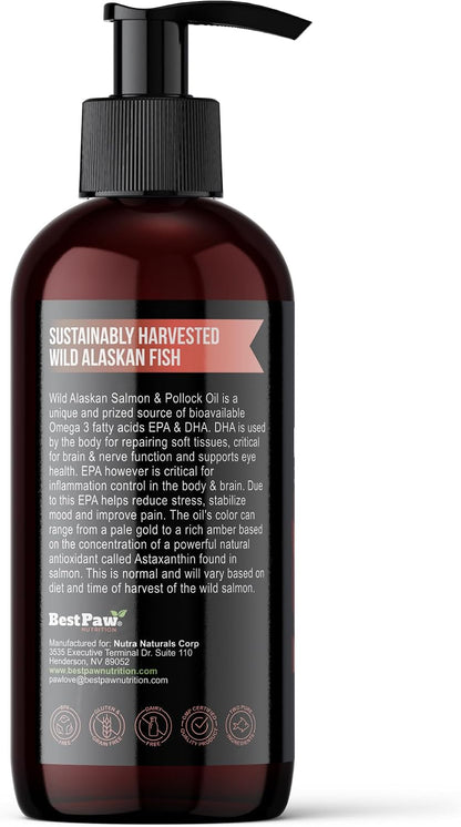 Aceite de Salmón Salvaje de Alaska para Perros - Omega 3 Líquido con Bomba - 236 ml – Image 3