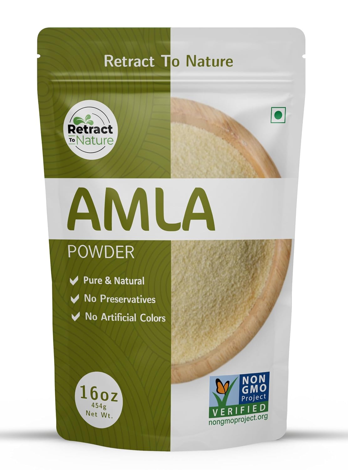Retract To Nature Amla Powder (Amalaki) - 16 oz, Fuente Natural de Vitamina C del Himalaya