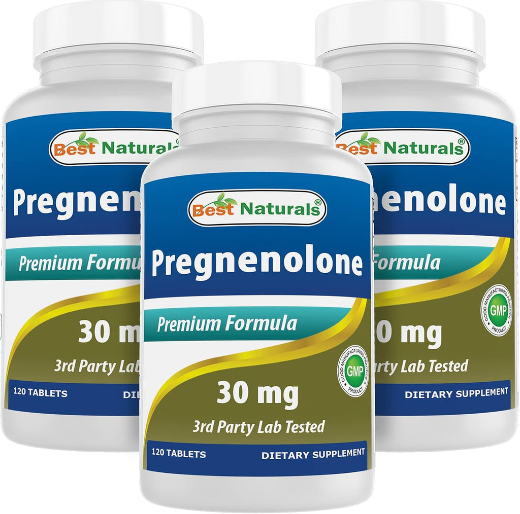 Best Naturals Pregnenolona 30 mg – 120 Comprimidos (Pack de 2)