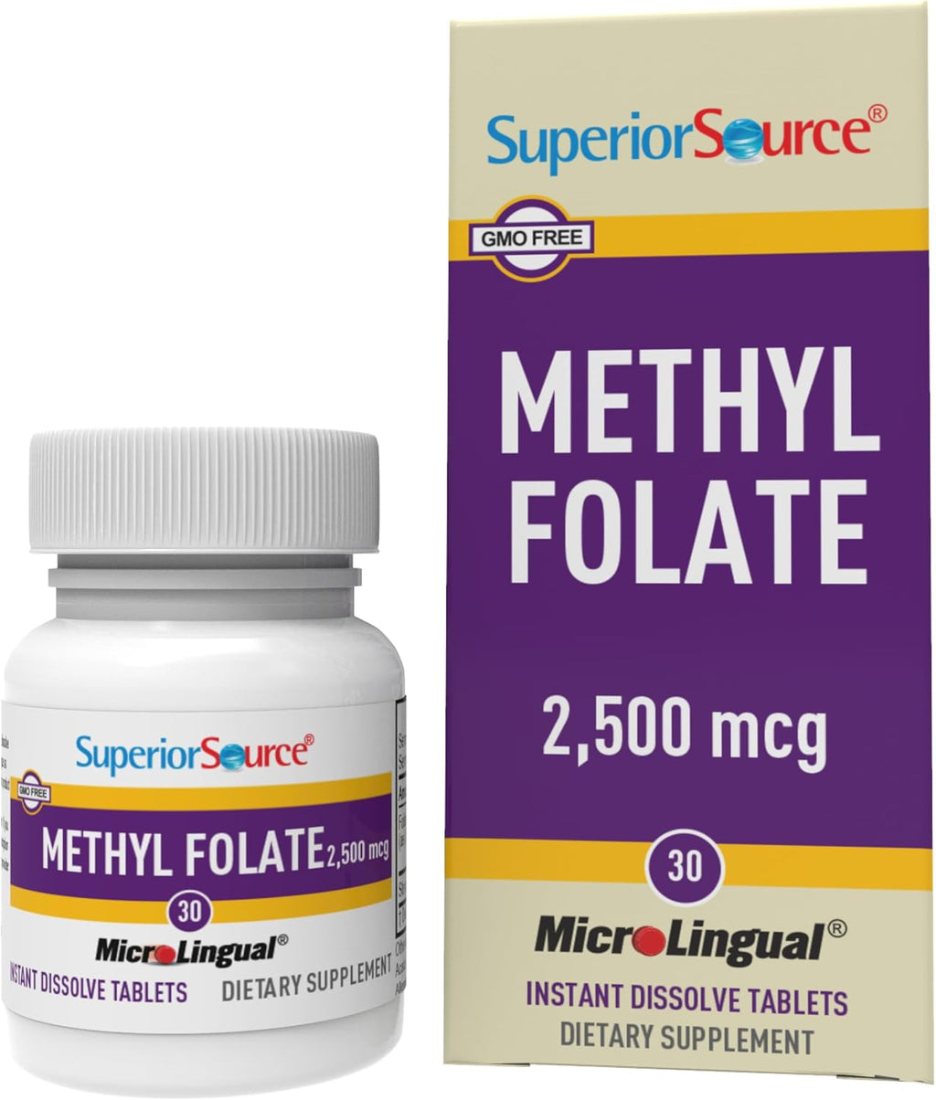 Superior Source Metilfolato 2.500 mcg - 30 Comprimidos Sublinguales