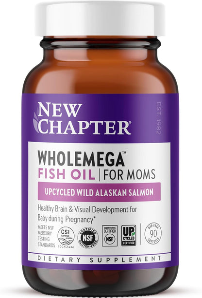 New Chapter Wholemega for Moms - Aceite de – DHA: El DHA contribuye al desarrollo normal del cerebro del feto y – Image 1