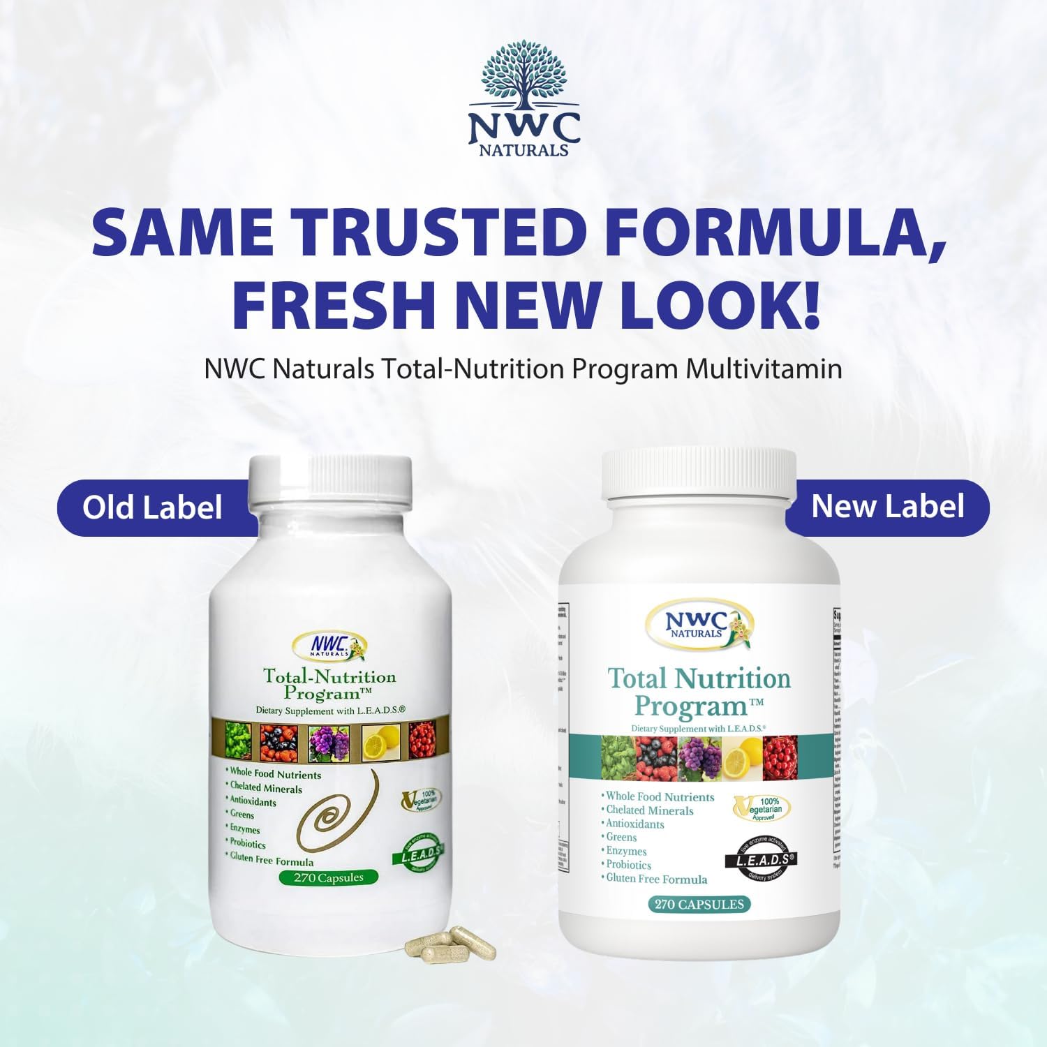 NWC Naturals Programa de Nutrición Total Multivitamínico con Enzimas y Probióticos - 270 Cápsulas