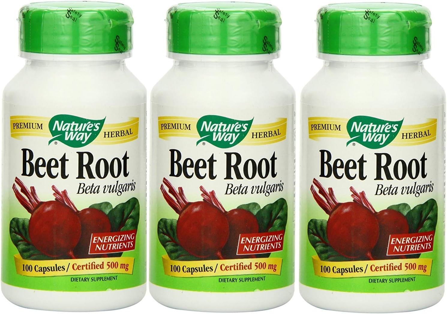 Nature's Way Raíz de Remolacha 1000 mg por porción, 100 Cápsulas Vegetarianas, Pack de 3