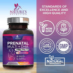 Vitaminas Prenatales con Ácido Fólico y Omega 3 DHA - Suplemento Multivitamínico para el Embarazo - 240 Cápsulas Blandas