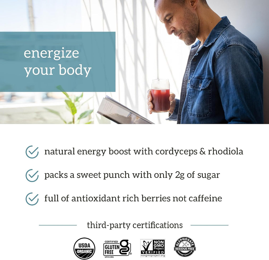 Organifi Sunrise to Sunset Power Box (9.5 Oz. Cada uno) - Superalimentos Ecológicos en Polvo - Green Juice, Red Juice, Golden Milk - 30 Días - Vegano