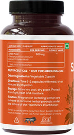 SAPTAMVEDA Cápsulas Naturales de Safed Musli, 500 mg cada una con Extracto, 60 Cápsulas (Paquete de 1)