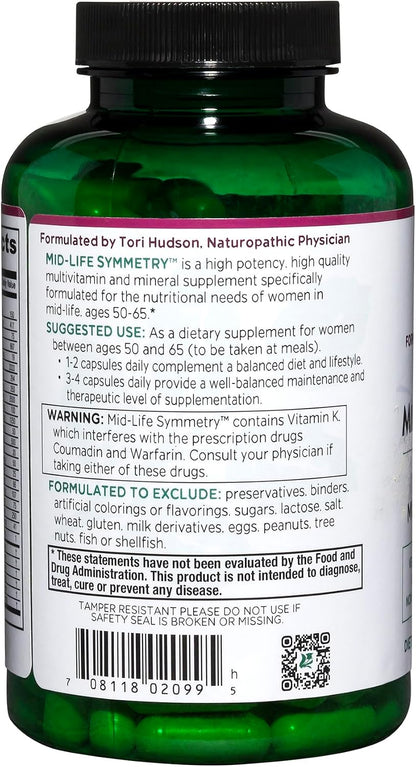 Vitanica - Mid-Life Symmetry Multivitamínico – Ácido fólico (folato) : Contribuye al crecimiento de los tejidos – Image 3