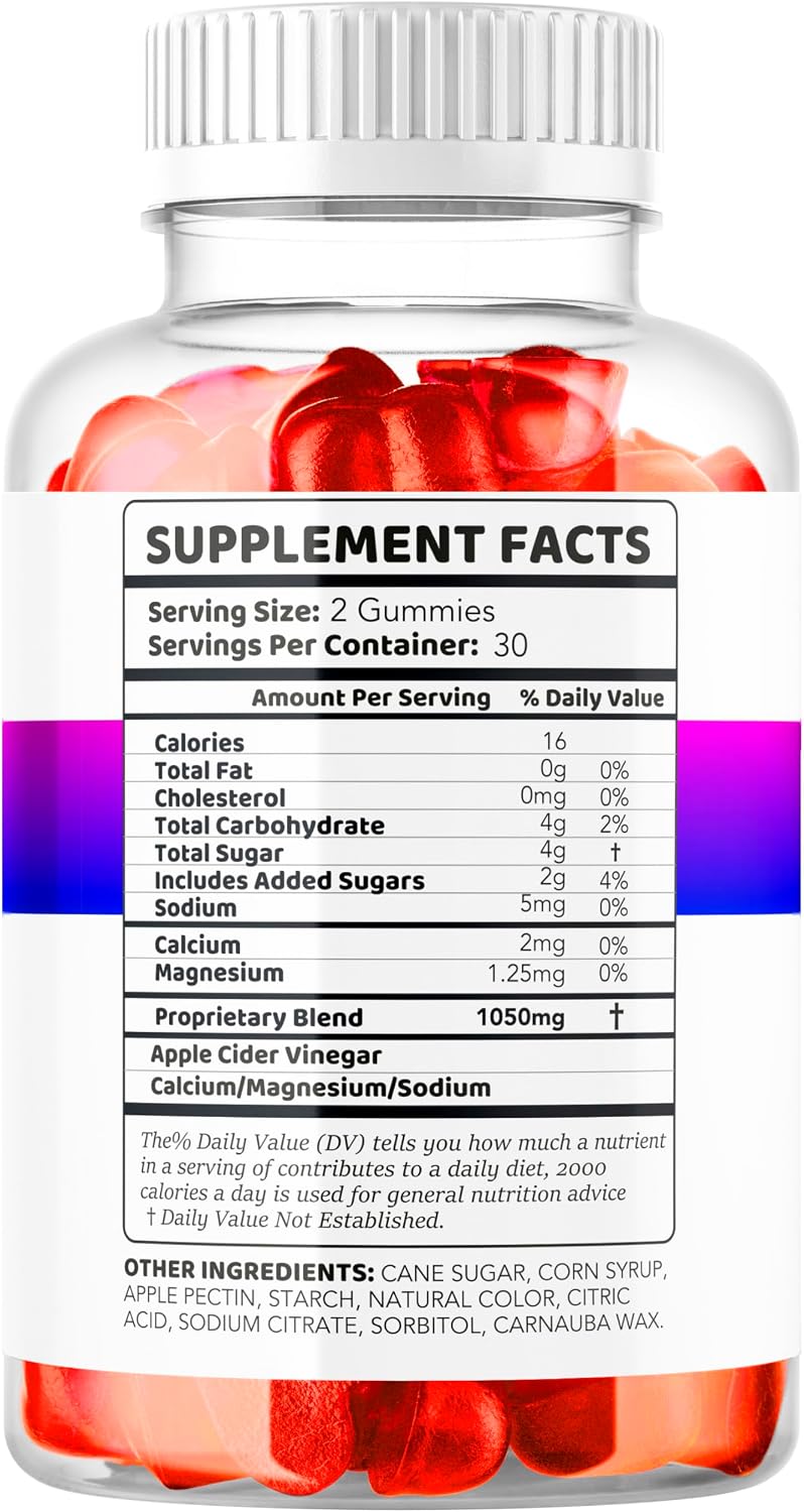 Fast Ripped Keto ACV Gummies - 180 Gominolas de Vinagre de Manzana