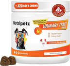 120 Cranberry Supplement for Dogs - Bladder Control for Dogs - Urinary Tract Support - Vitamin B6 & L-Arginine - Cranberry Chews with D-Mannose - Immune & Gut Support