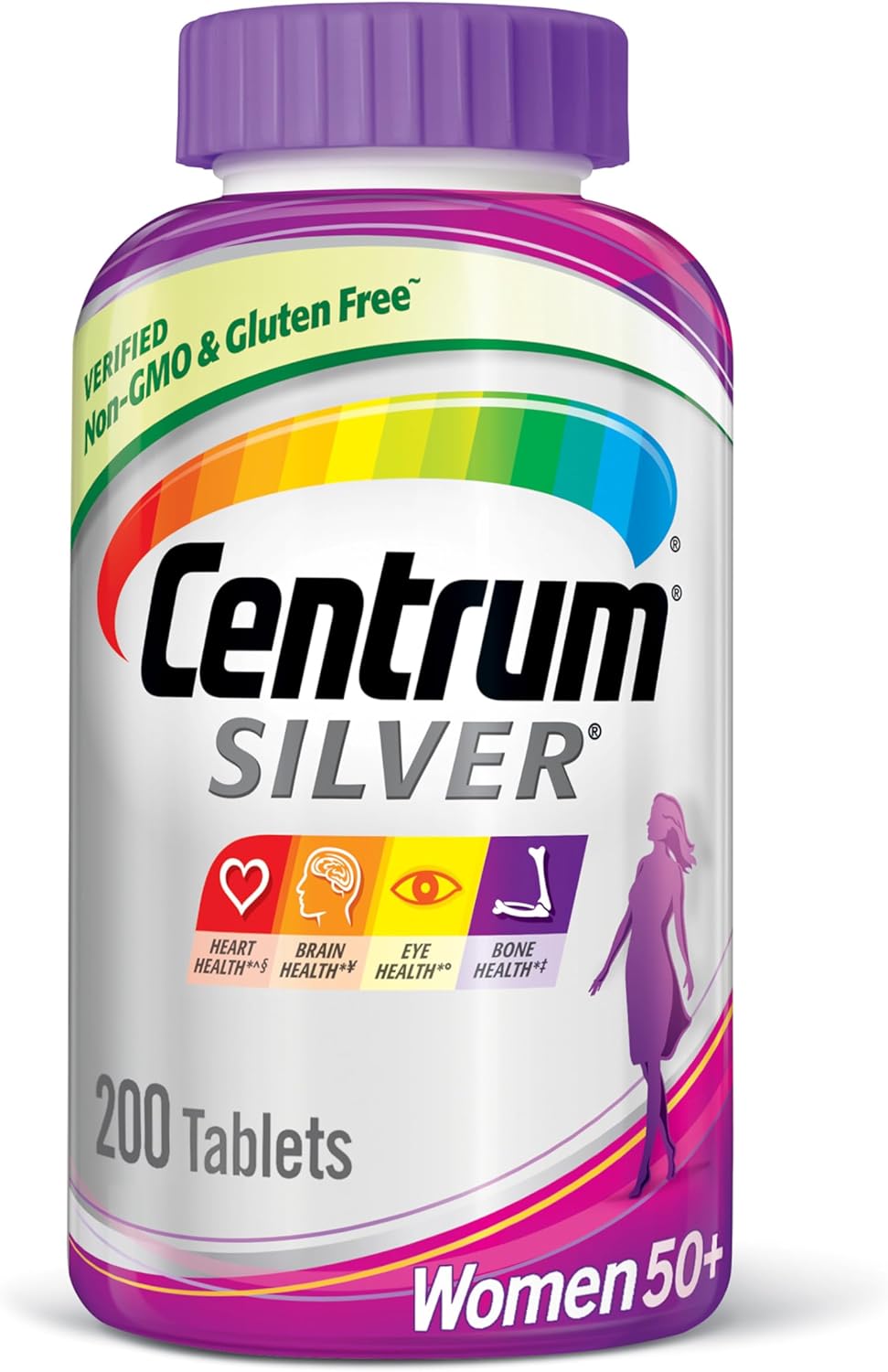 Centrum Silver Women 50+ Multivitamin and Multimineral with Vitamin D3, 200 Tablets