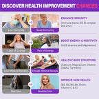 Multivitamínico Gummy para Mujeres 50+ - Vitaminas A, C, D3, E, K2, Complejo B, Calcio, Magnesio