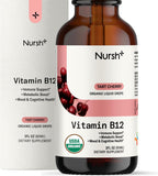 Nursh+ Boost Vitamina B12 5000 mcg Gotas Sublinguales – Metilcobalamina Orgánico y Vegano