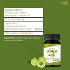 ORGANIC SPREE Amla Tablets - 1200 mg por ración - Grosella india ecológica - 2×120 comprimidos