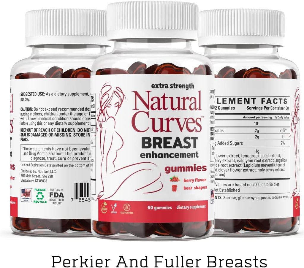 Natural Curves Gominolas de Bienestar Femenino con Hierbas - 60 Gominolas