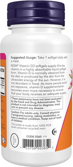 Now Foods Vitamina D-3 1000 UI