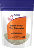 NOW Foods Cápsulas Vegetarianas Vacías, Doble "00", Llenado por Peso, Sin OGM, 250 Cápsulas Vegetales