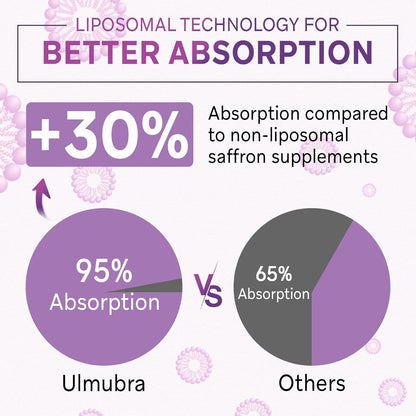 Ulmubra Suplemento de Azafrán Liposomal 88,5 – Función visual: Los carotenoides presentes en el azafrán, como la – Image 3