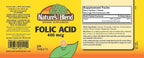 Nature's Blend Ácido Fólico 400 mcg 250 Comprimidos