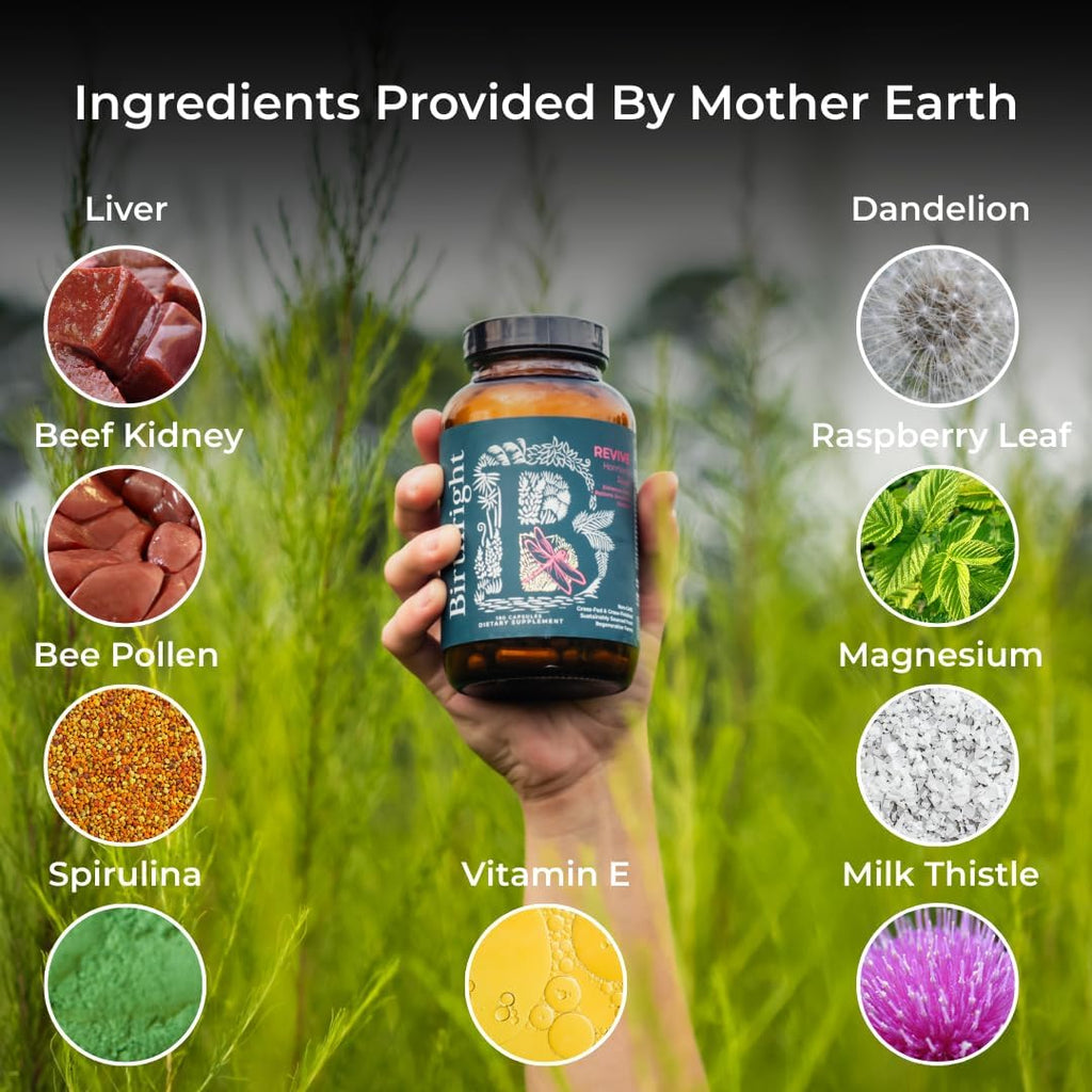 Birthright Revive - Suplemento para Mujeres con Vitaminas, Minerales y Hierbas - Apoyo Hormonal, Fertilidad, Embarazo y Menopausia