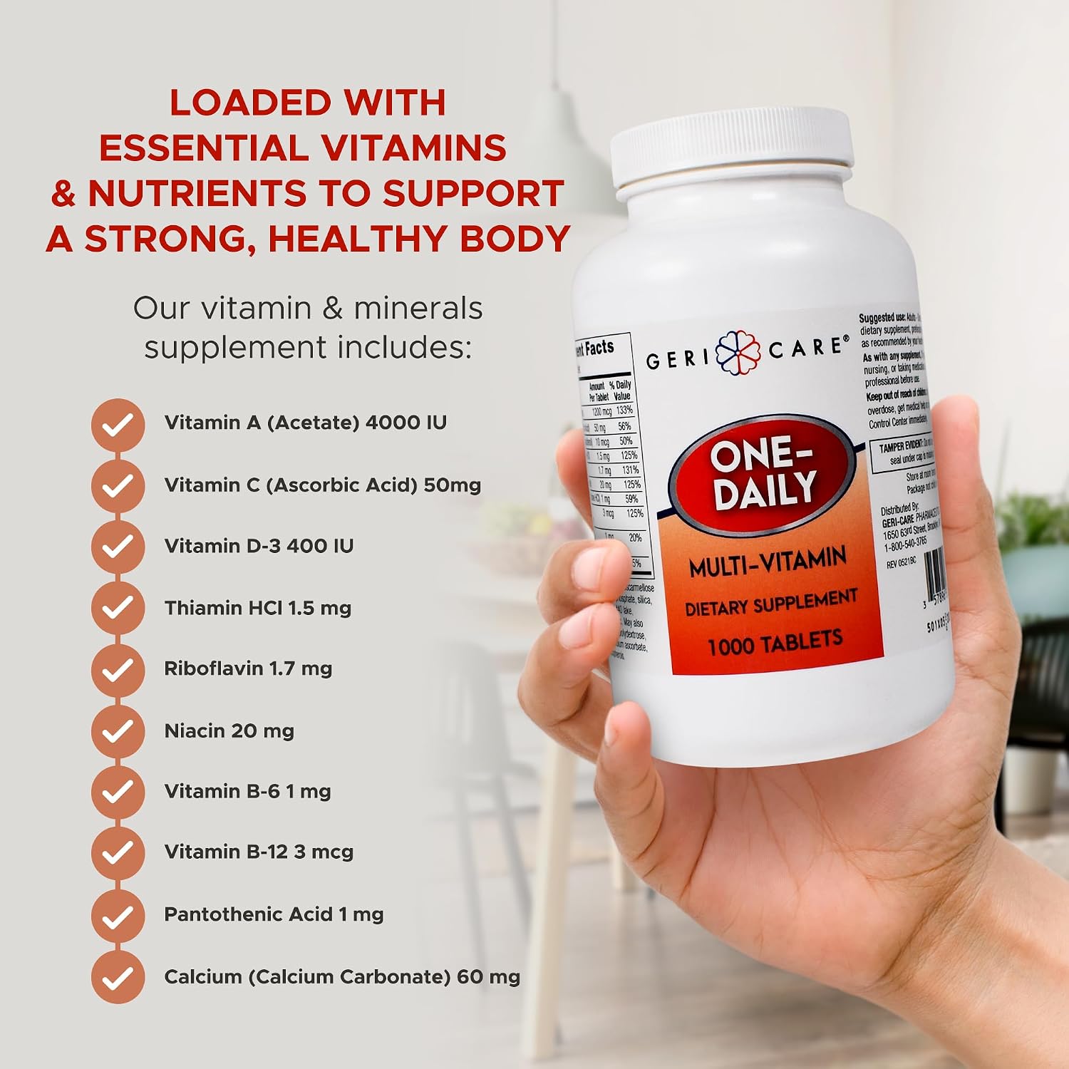 GeriCare Multivitamínico Diario - 1000 comprimidos