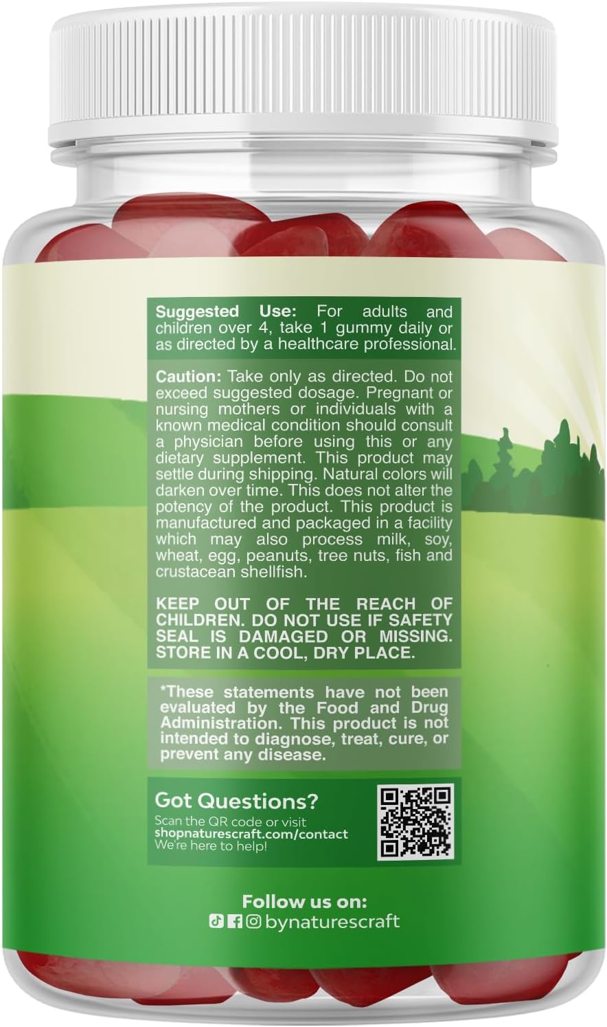 Nature's Craft Probióticos Orgánicos para Niños - Gominolas Digestivas con 2.5B UFC - 60 Gominolas