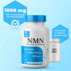 Prime Powders Cápsulas de NMN – 1000 mg por Ración – Nicotinamida Mononucleótido Estabilizada – Alta Potencia – 120 Cápsulas Vegetarianas, No Transgénico y Sin Gluten