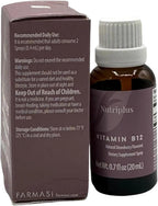 FARMASi Nutriplus Vitamina B12 Spray Sabor Fresa, Vegano, 20 ml