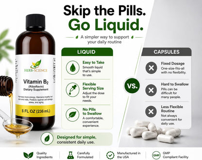 Herb-Science Vitamina B2 (Riboflavina) en – Apoyo al metabolismo energético: La riboflavina contribuye al – Image 4