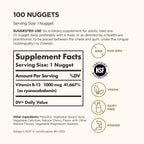 Solgar Vitamina B12 1000 mcg, 100 Comprimidos Sublinguales