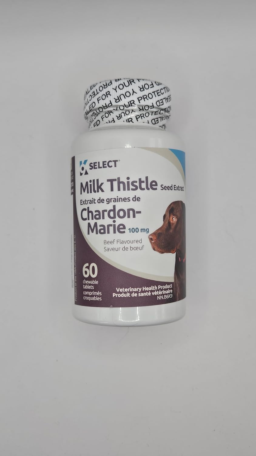 Suplemento de Cardo Mariano para Perros 100mg - 60 Comprimidos Sabor Ternera