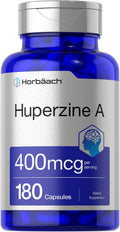 Horbäach Huperzina A 400 mcg – 180 Cápsulas – Complemento Alimenticio No Transgénico Sin Gluten