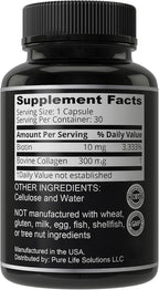 Biotina y Colágeno Suplemento – 10.000 mcg Biotina + Colágeno Bovino para Cabello Débil y Quebradizo. Complejo Vitamínico Avanzado 2 en 1. Apoya un Cabello más Grueso y Saludable para Mujeres y Hombres