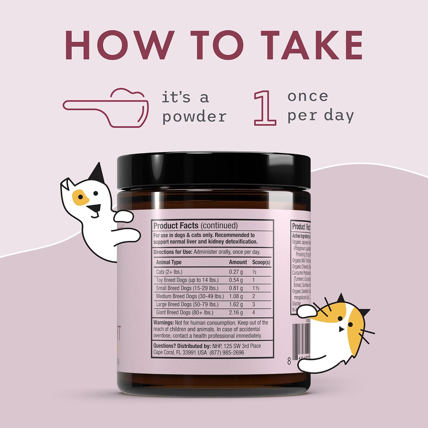 Bark & Whiskers Detox Support - Ayuda a la función hepática y renal - Mezcla herbal con cardo mariano orgánico y té verde - 51 g (1.8 oz)
