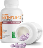 Bronson Methyl B12 5000 mcg - Metilcobalamina para Energía y Sistema Nervioso, 120 Comprimidos Sublinguales