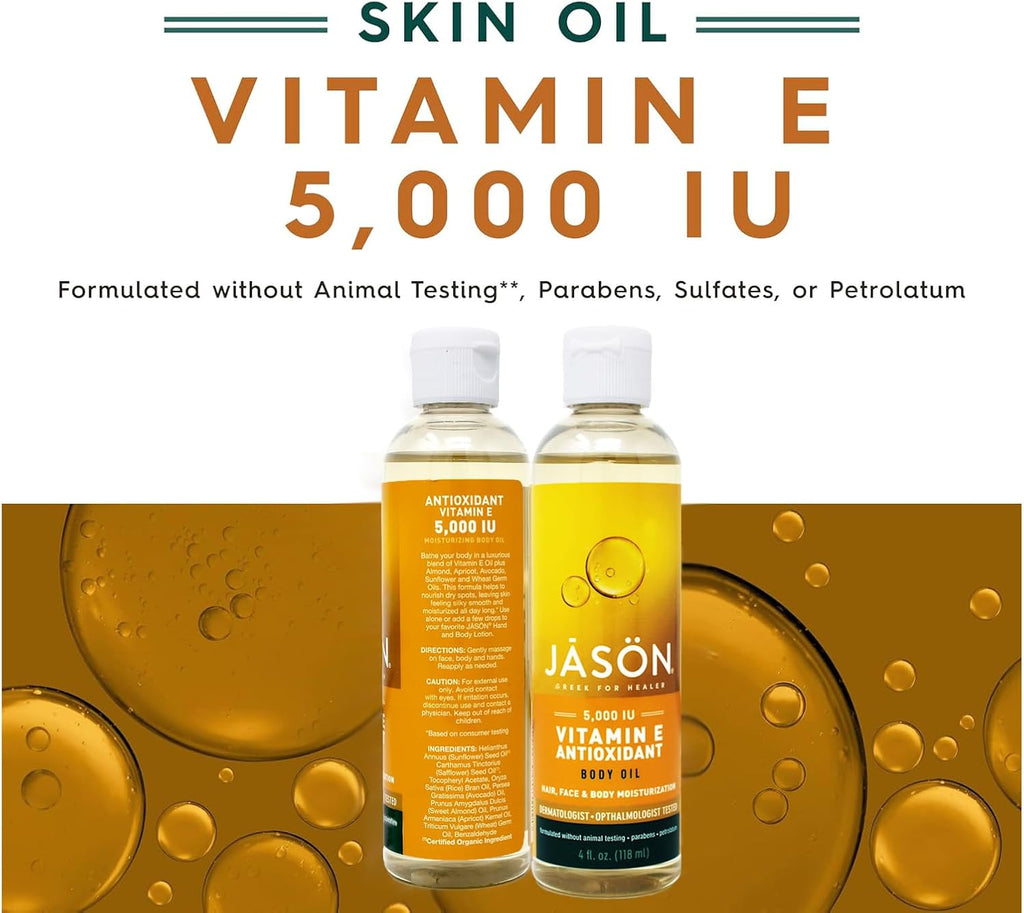 Jason Natural Cosmetics Aceite de Vitamina E Puro 5000 IU - 118 ml