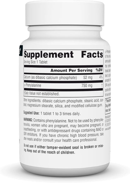Source Naturals DLPA DL-Fenilalanina 750 mg - 30 Comprimidos – Image 2