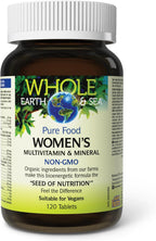 Natural Factors Whole Earth & Sea Multivitamínico para Mujeres con Hierro - 120 Comprimidos