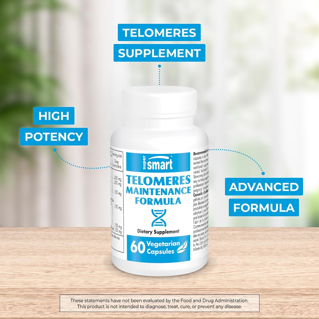 Supersmart - Telomeres Maintenance Formula (Alta Potencia) - 60 Cápsulas Vegetales