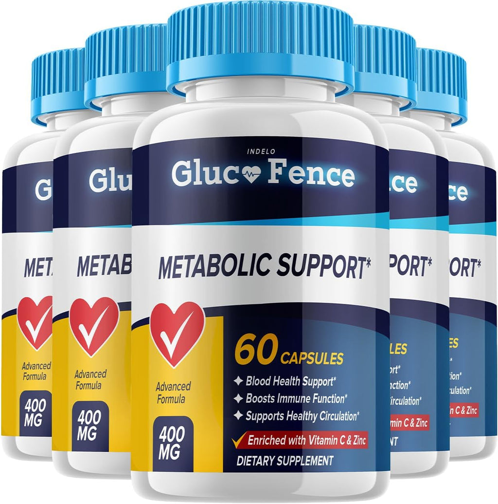 Gluco Fence Metabolic Support - Complemento de Apoyo Metabólico Glucofence, Cápsulas de Fórmula Avanzada (5 Envases - 300 Cápsulas)
