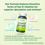 INNERVISNUTRITION Complejo B Bioactivo con B12 y Folato Activos – 60 Cápsulas Veganas