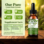 Extracto Líquido de Melisa (Melissa officinalis) – Gotas sin Alcohol – Vegano, No-GMO, Sin Gluten – Suplemento Herbal de Alta Potencia para la Relajación y el Apoyo Cognitivo – 30ml / 1oz
