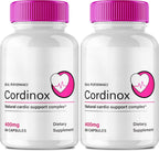 Cordinox Advanced Blood Formula Capsules, Official Cordinox Supplement Pills - Maximum Strength, All Natural Healthy Circulation & Stable Levels, Cardi Nox Reviews (2 Pack)