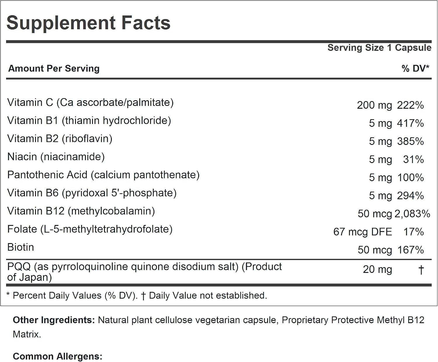 ANDREW LESSMAN PQQ 20mg - 60 Cápsulas