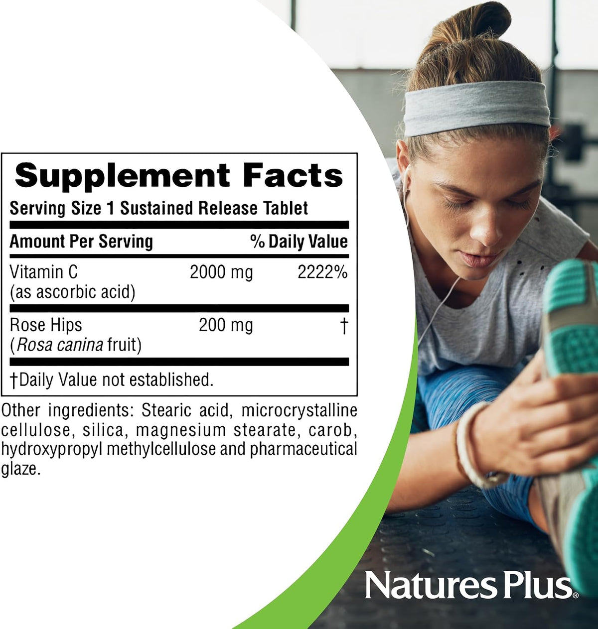 NaturesPlus Ultra-C 2000 mg - 90 Comprimidos (Pack de 2) - Vitamina C con Escaramujo - Apoyo Inmunitario y Antioxidante - – Image 5