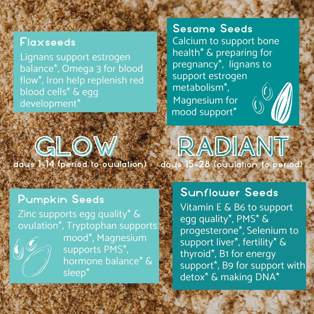 Manski's Wellness Kit de Ciclo de Semillas Orgánico Glow & Radiant