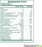 NaturesPlus Source of Life Sin Hierro - Multivitamínico y Mineral con Vitamina D3, 90 Comprimidos