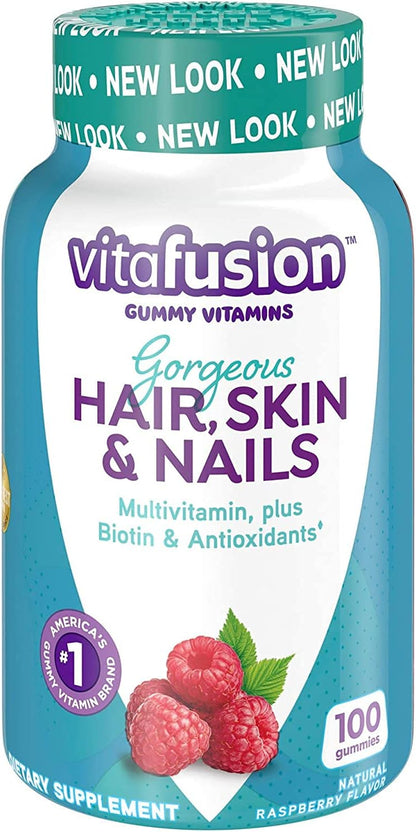 Vitafusion Multivitamínico para Cabello, – Apoyo capilar: La biotina contribuye al mantenimiento del cabello en – Image 1