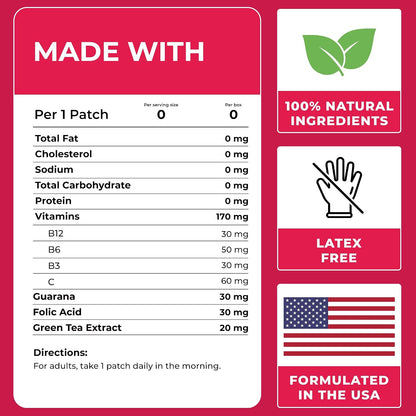Parches de Vitamina B12 (36 Unidades) - – Guaraná : conocido por su contenido natural de cafeína, puede ayudar a – Image 2