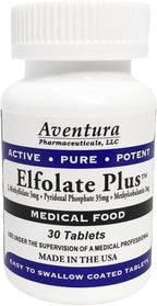 Plus® 3mg L-Methylfolate Methyl Folate Methylfolate Medical Food Supplement Professional Strength Active Pure Potent 30 Tablets